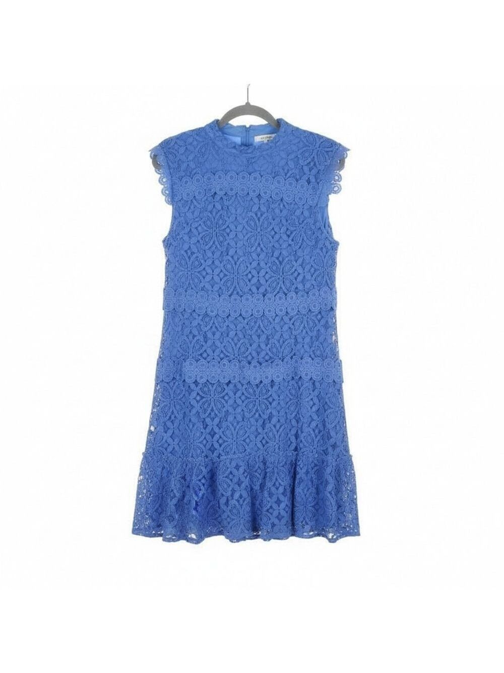 Julia Jordan Blue Lace Dress Women's Size 10 - Picture 1 of 11